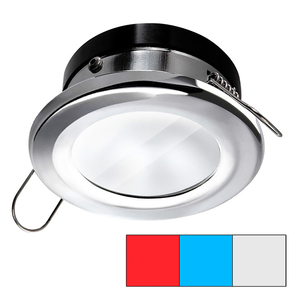 i2Systems Apeiron A1120 Spring Mount Light - Round - Red, Cool White & Blue - Polished Chrome A1120Z-11HAE