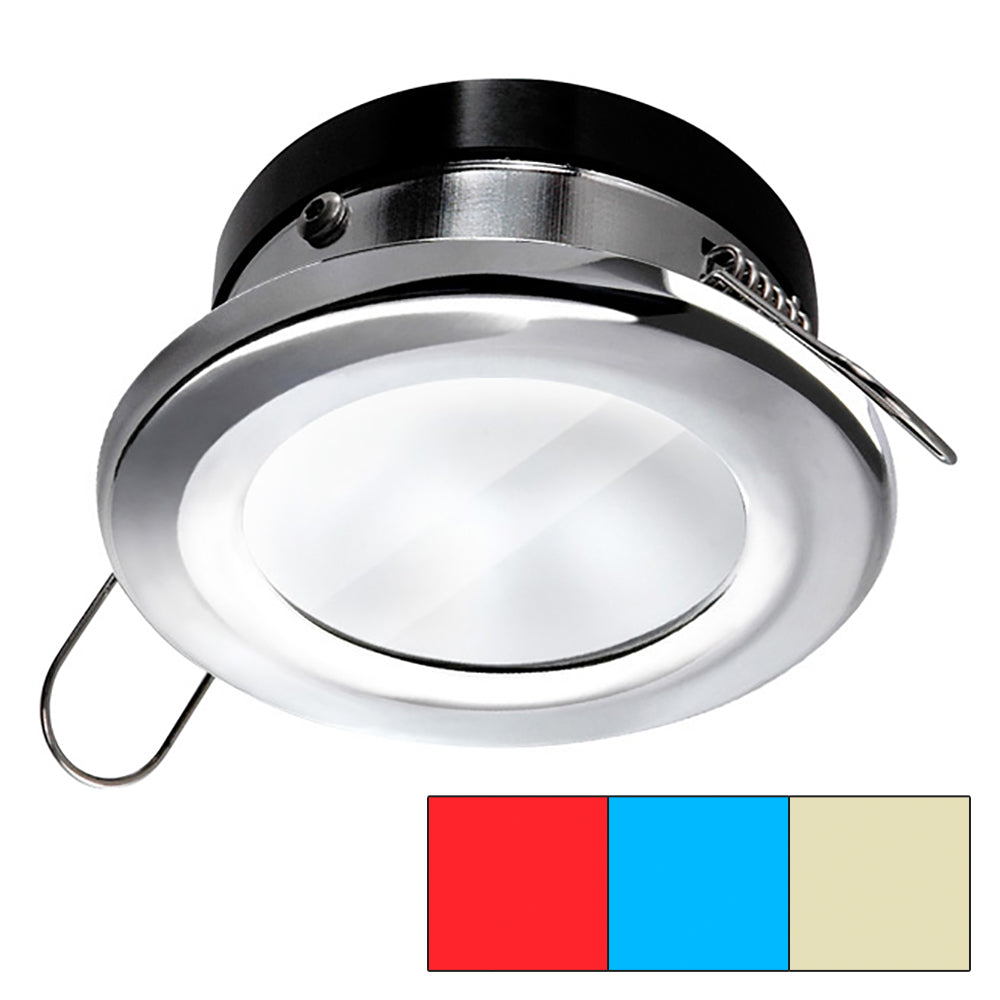 i2Systems Apeiron A1120 Spring Mount Light - Round - Red, Warm White & Blue - Polished Chrome A1120Z-11HCE