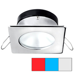 i2Systems Apeiron A1120 Spring Mount Light - Square/Round - Red, Cool White & Blue - Polished Chrome A1120Z-12HAE