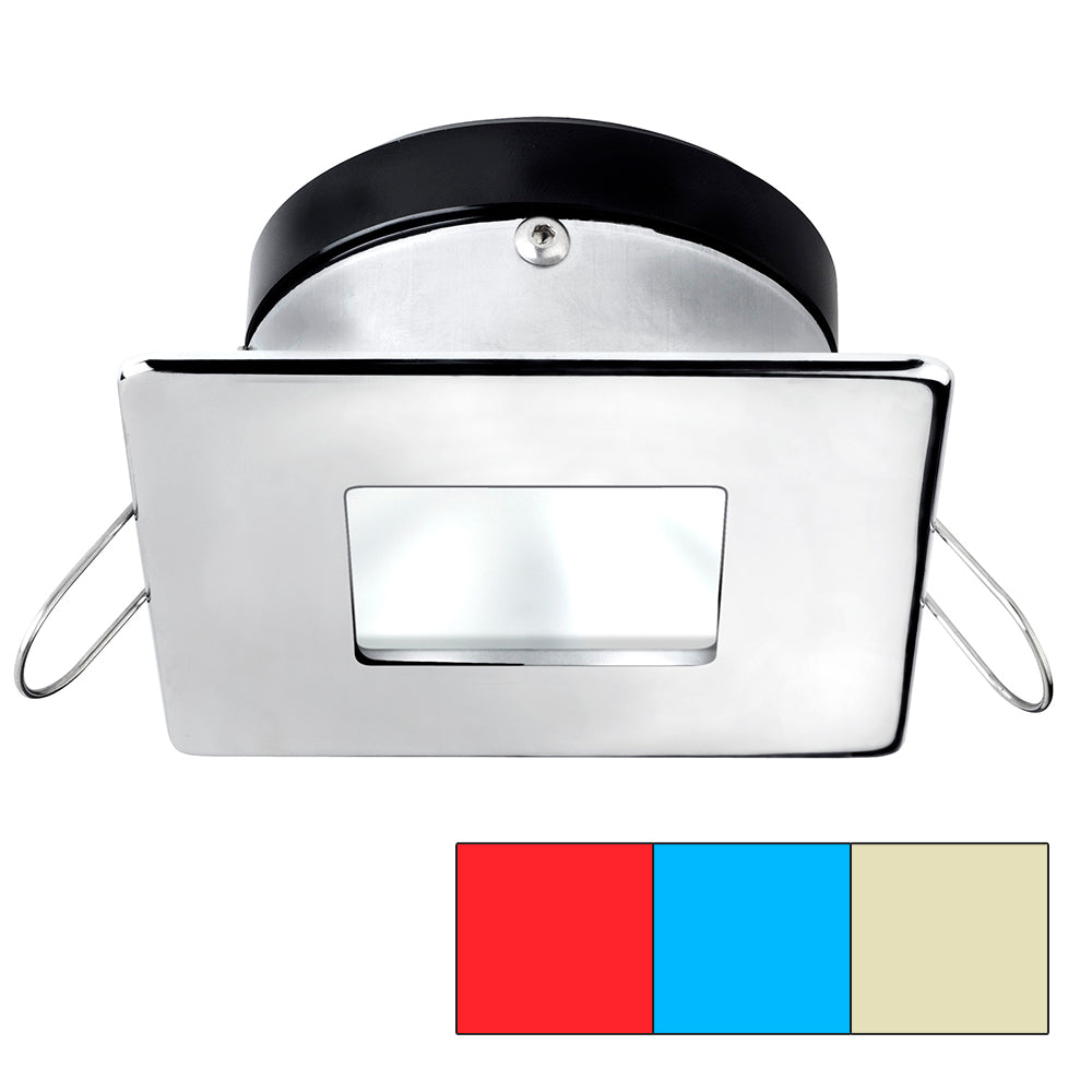 i2Systems Apeiron A1120 Spring Mount Light - Square/Square - Red, Warm White & Blue - Polished Chrome A1120Z-14HCE