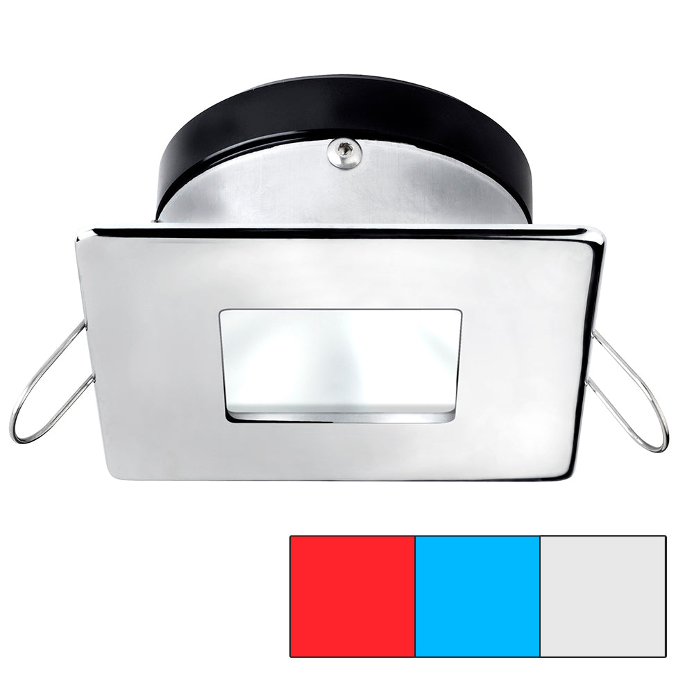 i2Systems Apeiron A1120 Spring Mount Light - Square/Square - Red, Cool White & Blue - Polished Chrome A1120Z-14HAE
