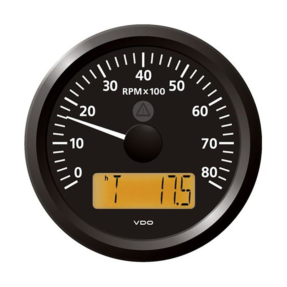 Veratron 3-3/8" (85 mm) ViewLine Tachometer - 0 to 8000 RPM - 8 to 32V - Black Dial & Triangle Bezel A2C59512357