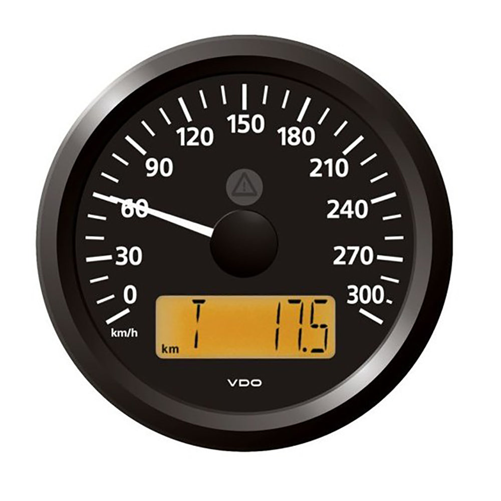 Veratron 3-3/8" (85 mm) ViewLine Speedometer - 0 to 300 KMH - 12/24V - Black Dial & Triangular Bezel A2C59512371