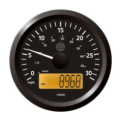 Veratron 3-3/8" (85 mm) ViewLine Speedometer - 0 to 30 MPH - 12/24V - Black Dial & Triangular Bezel A2C59512372