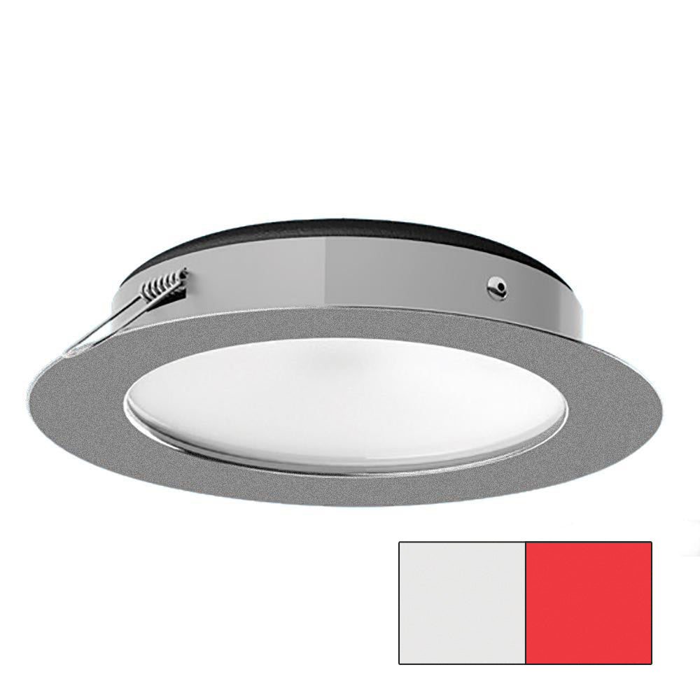 i2Systems Apeiron Pro XL A526 - 6W Spring Mount Light - Cool White/Red - Brushed Nickel Finish A526-41AAG-H