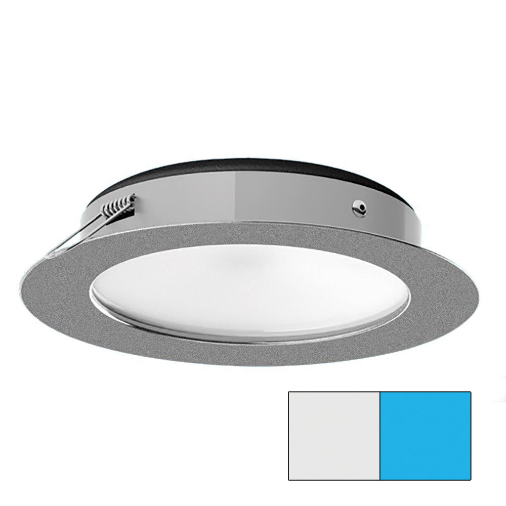 i2Systems Apeiron Pro XL A526 - 6W Spring Mount Light - Cool White/Blue - Brushed Nickel Finish A526-41AAG-E