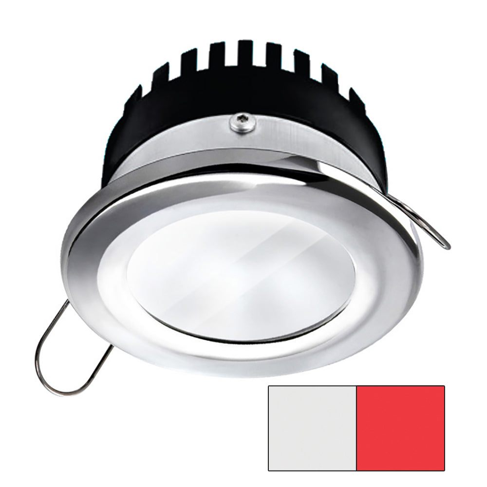 i2Systems Apeiron A506 6W Spring Mount Light - Round - Cool White & Red - Polished Chrome Finish A506-11AAG-H