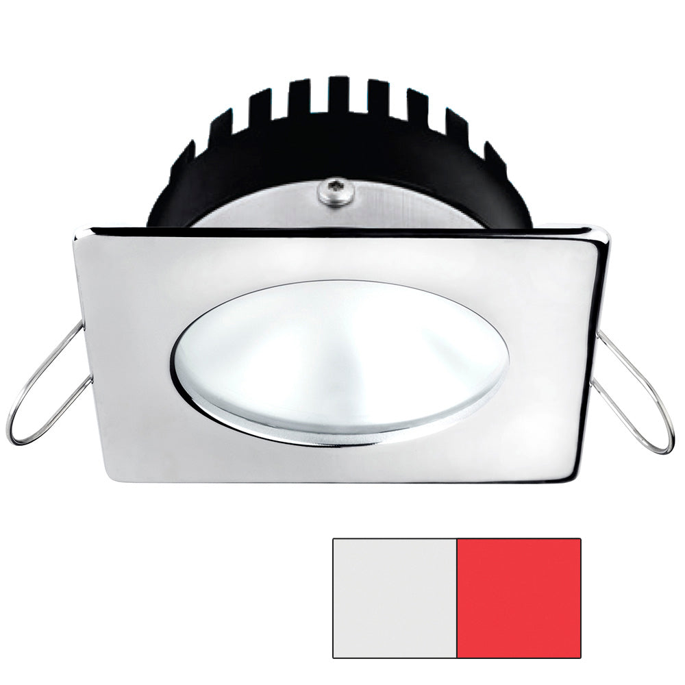 i2Systems Apeiron A506 6W Spring Mount Light - Square/Round - Cool White & Red - Polished Chrome Finish A506-12AAG-H