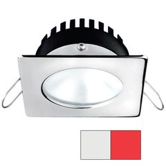 i2Systems Apeiron A506 6W Spring Mount Light - Square/Round - Cool White & Red - Polished Chrome Finish A506-12AAG-H