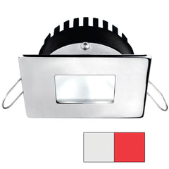 i2Systems Apeiron PRO A506 6W Spring Mount Light - Square/Square - Cool White & Red - Polished Chrome Finish A506-14AAG-H
