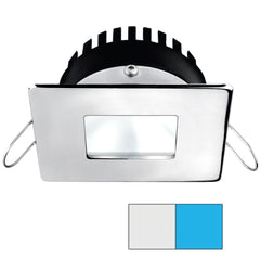 i2Systems Apeiron PRO A506 6W Spring Mount Light - Square/Square - Cool White & Blue - Polished Chrome Finish A506-14AAG-E