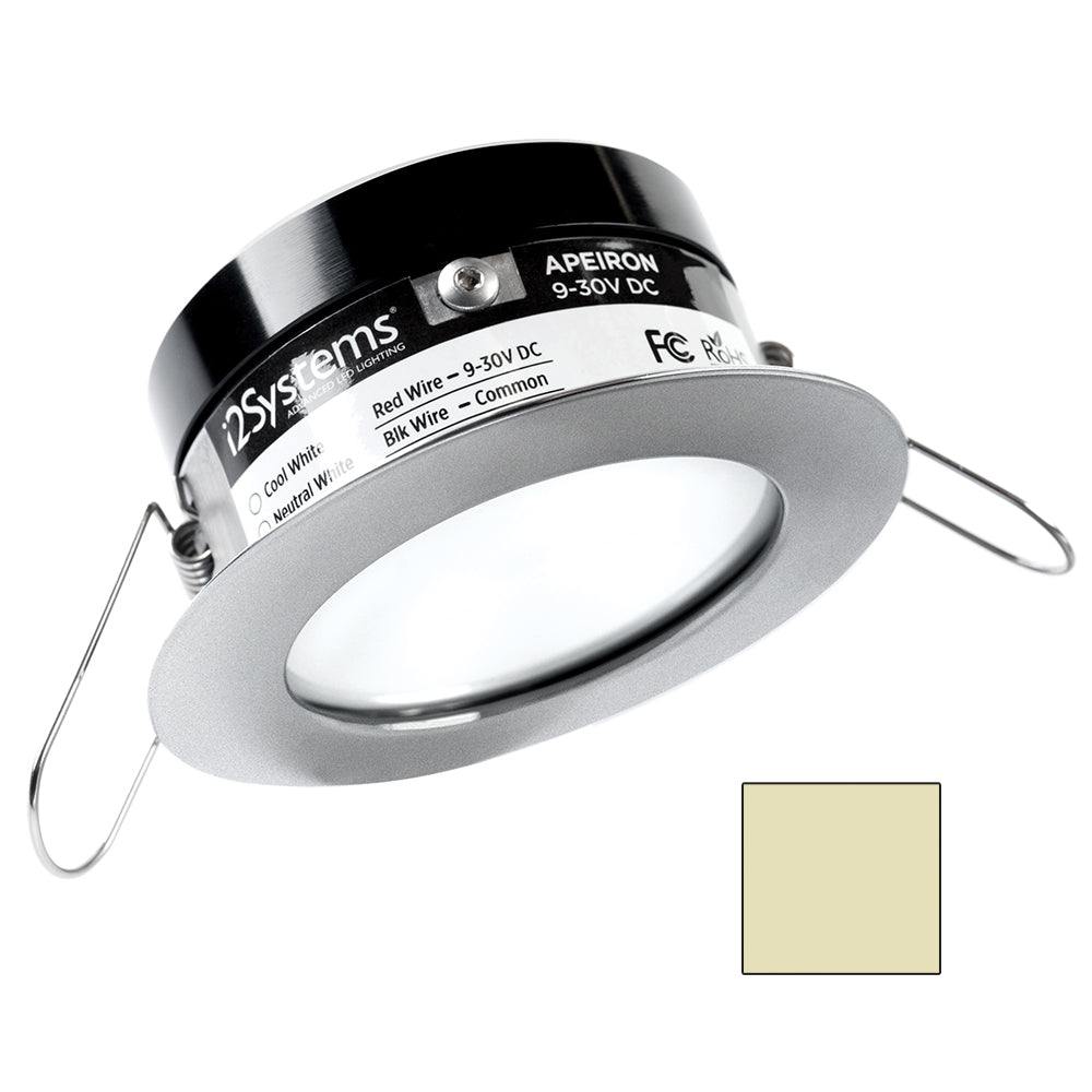 i2Systems Apeiron PRO A503 - 3W Spring Mount Light - Round - Warm White - Brushed Nickel Finish A503-41CBBR
