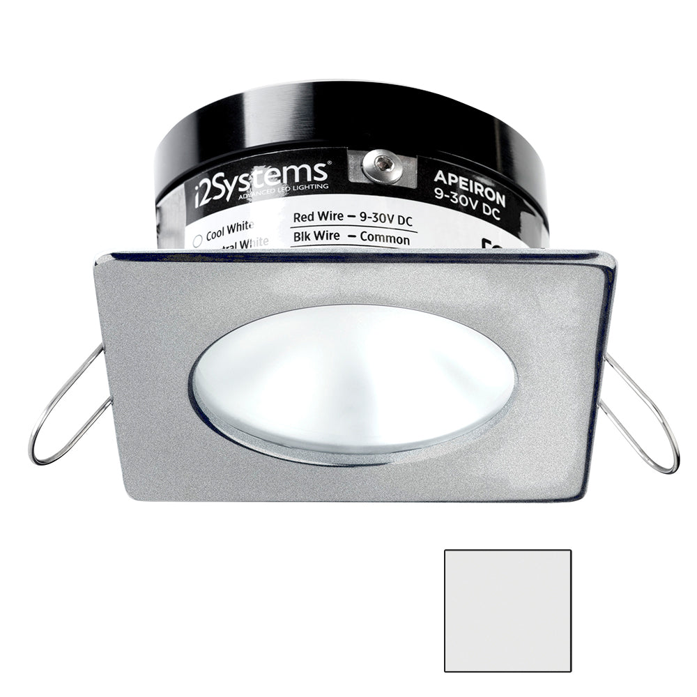 i2Systems Apeiron PRO A503 - 3W Spring Mount Light - Square/Round - Cool White - Brushed Nickel Finish A503-42AAG