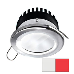i2Systems Apeiron PRO A506 - 6W Spring Mount Light - Round - Cool White & Red - Brushed Nickel Finish A506-41AAG-H