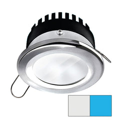 i2Systems Apeiron PRO A506 - 6W Spring Mount Light - Round - Cool White & Blue - Brushed Nickel Finish A506-41AAG-E