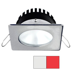i2Systems Apeiron PRO A506 - 6W Spring Mount Light - Square/Round - Cool White & Red - Brushed Nickel Finish A506-42AAG-H