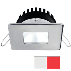 i2Systems Apeiron PRO A506 - 6W Spring Mount Light - Square/Square - Cool White & Red - Brushed Nickel Finish A506-44AAG-H