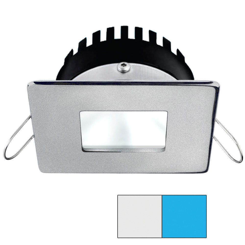 i2Systems Apeiron PRO A506 - 6W Spring Mount Light - Square/Square - Cool White & Blue - Brushed Nickel Finish A506-44AAG-E