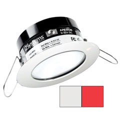 i2Systems Apeiron PRO A503 - 3W Spring Mount Light - Round - Cool White & Red - White Finish A503-31AAG-H