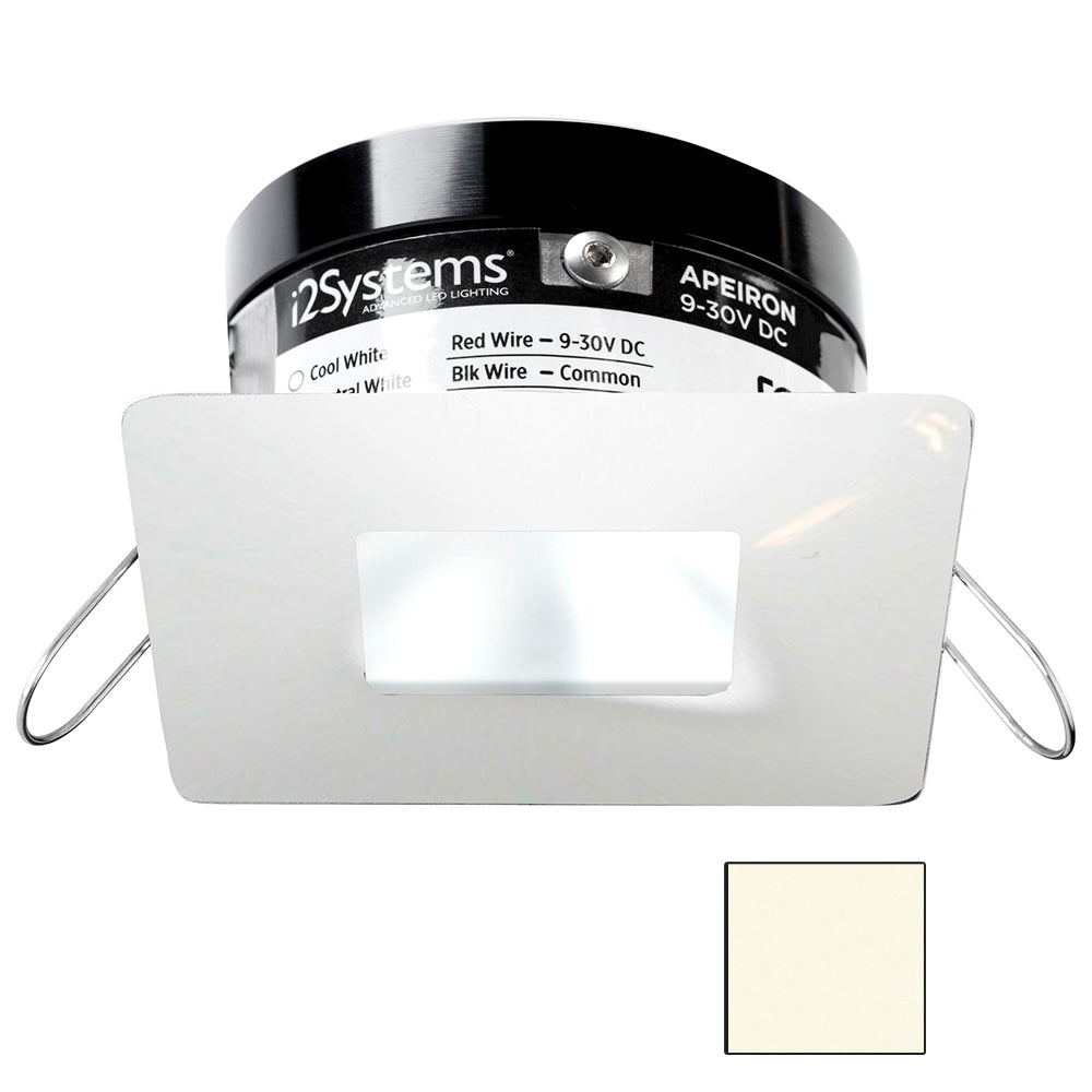 i2Systems Apeiron PRO A503 - 3W Spring Mount Light - Square/Square - Neutral White - White Finish A503-34BBR