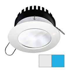 i2Systems Apeiron PRO A506 - 6W Spring Mount Light - Round - Cool White & Blue - White Finish A506-31AAG-E