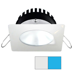i2Systems Apeiron PRO A506 - 6W Spring Mount Light - Square/Round - Cool White & Blue - White Finish A506-32AAG-E