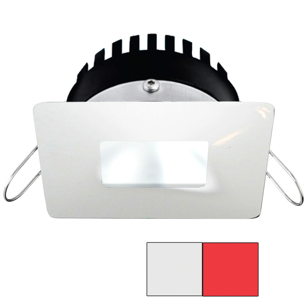 i2Systems Apeiron PRO A506 - 6W Spring Mount Light - Square/Square - Cool White & Red - White Finish A506-34AAG-H