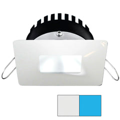 i2Systems Apeiron PRO A506 - 6W Spring Mount Light - Square/Square - Cool White & Blue - White Finish A506-34AAG-E