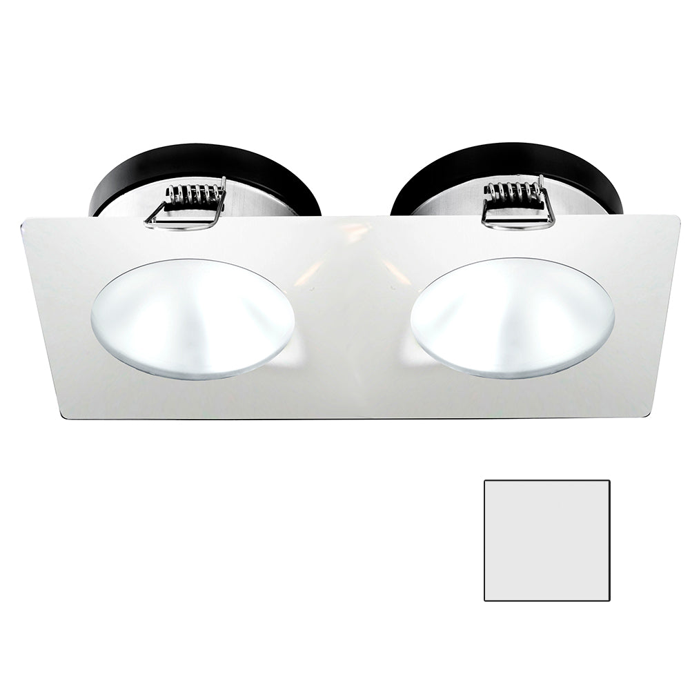 i2Systems Apeiron A1110Z - 4.5W Spring Mount Light - Double Round - Cool White - White Finish A1110Z-35AAH