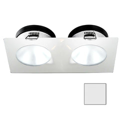 i2Systems Apeiron A1110Z - 4.5W Spring Mount Light - Double Round - Cool White - White Finish A1110Z-35AAH