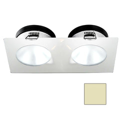i2Systems Apeiron A1110Z - 4.5W Spring Mount Light - Double Round - Warm White - White Finish A1110Z-35CAB