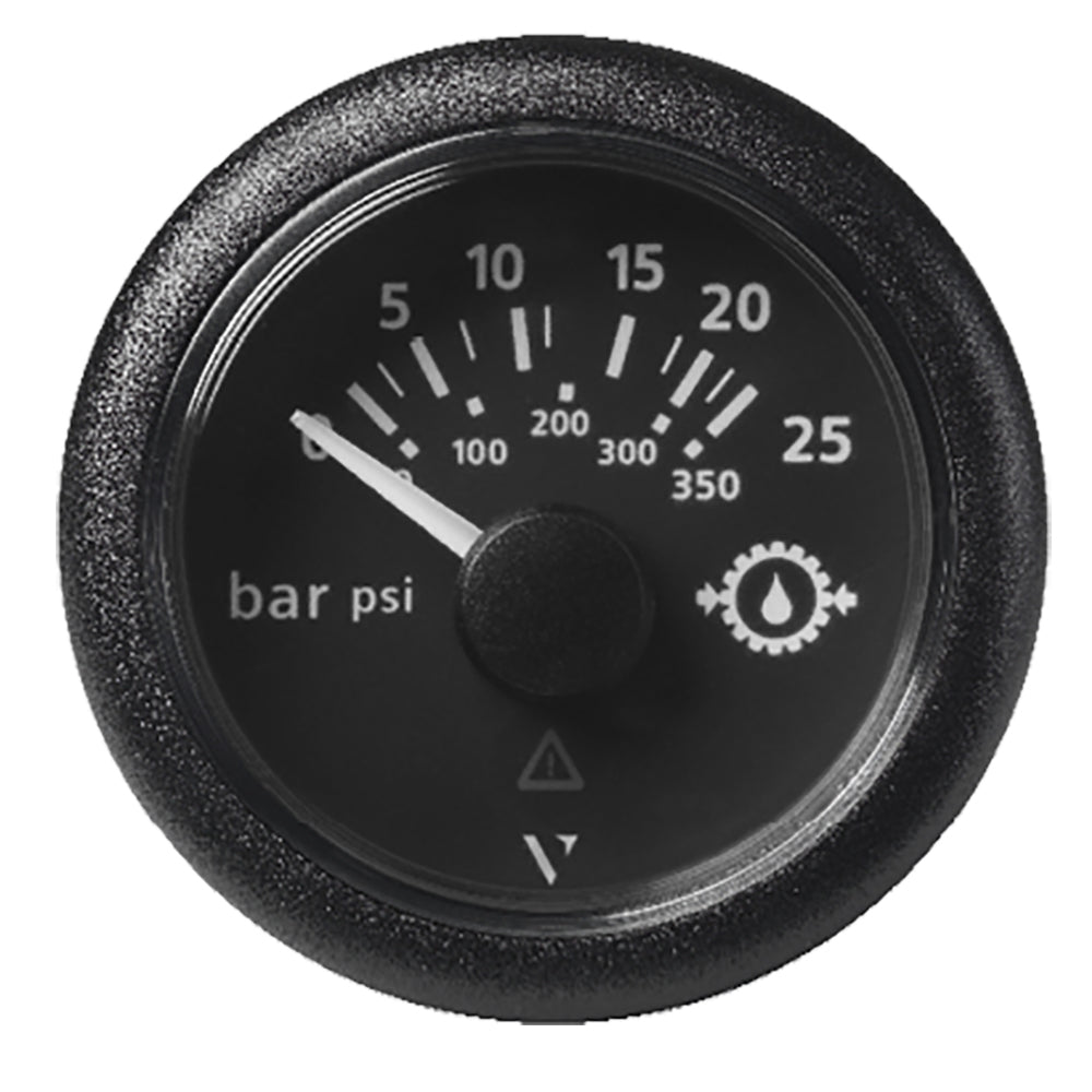 Veratron 52MM (2-1/16") ViewLine Transmission Oil Pressure 25 Bar/350 PSI - Black Dial & Round Bezel A2C59514136