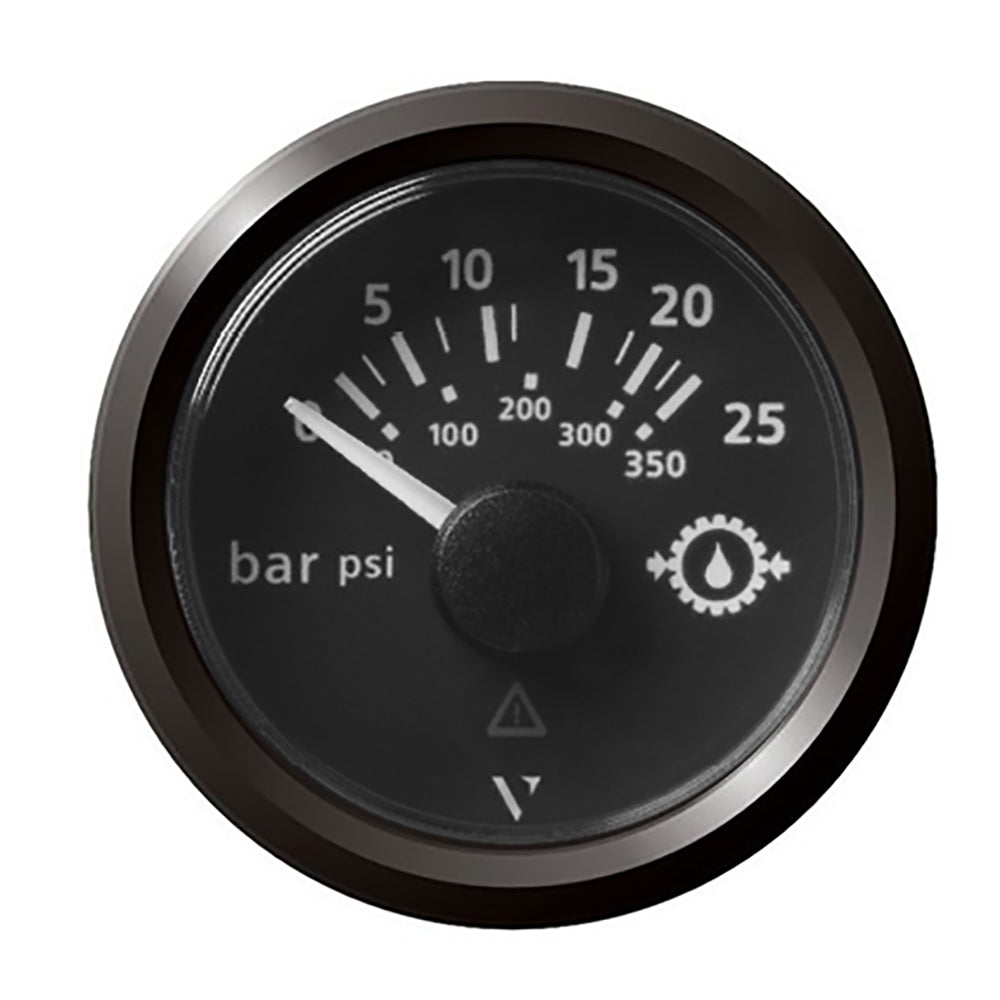 Veratron 52MM (2-1/16") ViewLine Transmission Oil Pressure 25 Bar/350 PSI - Black Dial & Triangular Bezel A2C59514139