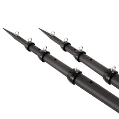 Tigress 88679-3 XD 3K Carbon Fiber Telescoping Outrigger Poles - 21&#39; - Matte Black/ Black - Pair
