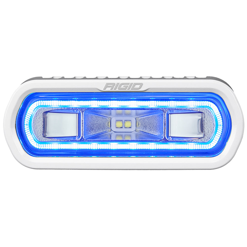 RIGID Industries SR-L Series Marine Spreader Light - White Surface Mount - White Light w/Blue Halo 51101