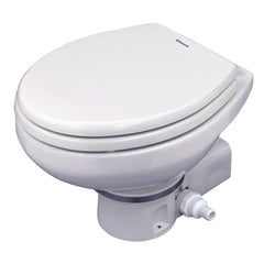 Dometic 304716001 MasterFlush 7160 White Electric Macerating Toilet - 12V w/Orbit Base & Raw Water Flush