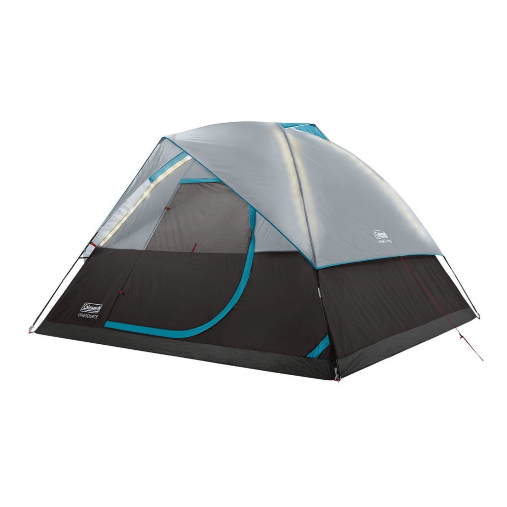 Coleman OneSource Rechargeable 4-Person Camping Dome Tent w/Airflow System & LED Lighting 2000035457