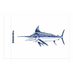 Tigress 88421 White Marlin Release Flag - 12" x 18"