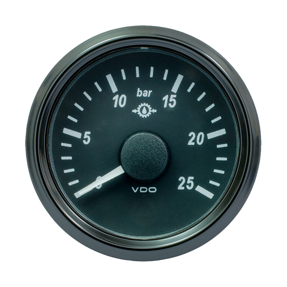 VDO SingleViu 52mm (2-1/16") Gear Oil Pressure Gauge - 25 Bar - 0-180 Ohm A2C3833460030