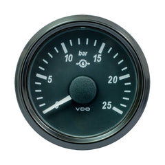 VDO SingleViu 52mm (2-1/16") Gear Oil Pressure Gauge - 25 Bar - 0-180 Ohm A2C3833460030
