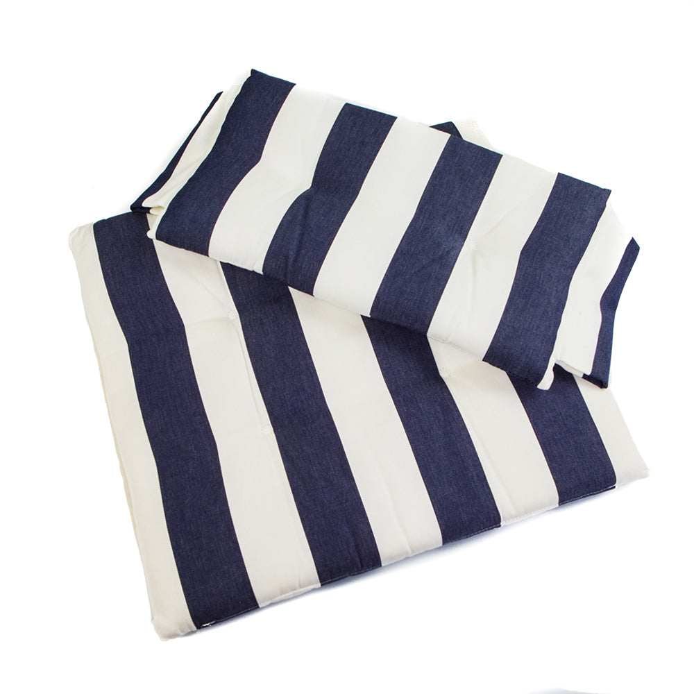 Whitecap Director's Chair II Replacement Seat Cushion Set - Navy & White Stripes 87240