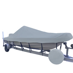 Carver Sun-DURA Styled-to-Fit Boat Cover f/24.5' V-Hull Center Console Shallow Draft Boats - Grey 71224S-11