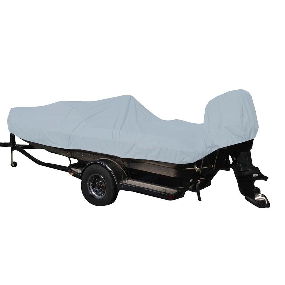 Carver Poly-Flex II Styled-to-Fit Boat Cover f/20.5' Fish & Ski Style Boats w/Walk-Thru Windshield - Grey 77320F-10