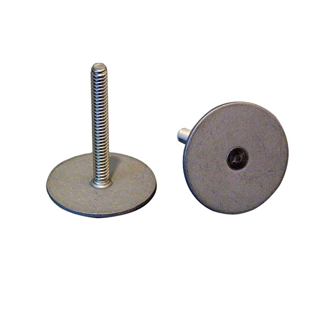 Weld Mount Stainless Steel Stud 1.25" Base 10 x 24 Threads 1.00" Tall - 15 Quantity 102416