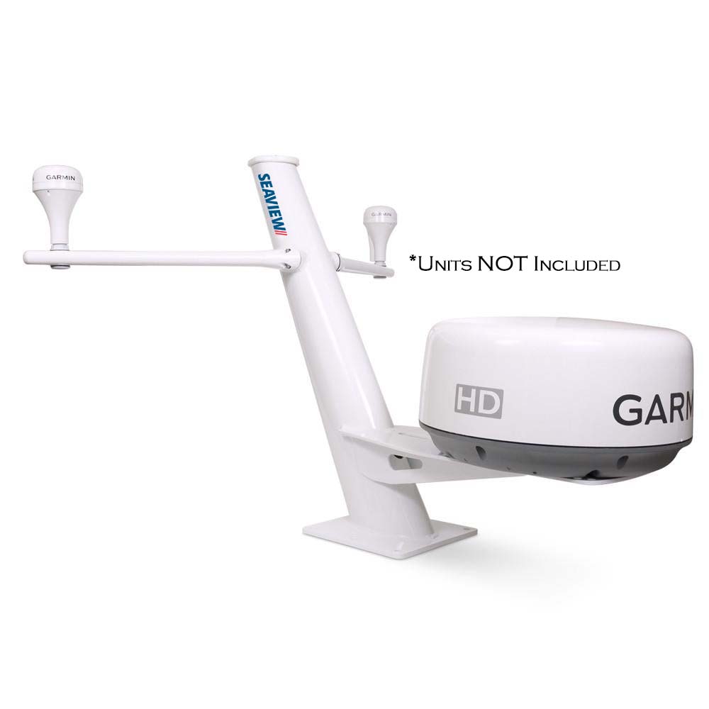Seaview 30" Tapered Closed Dome AFT Leaning Radar Mount w/Removable Spreader & 10" x 10" Base Plate PMA100S