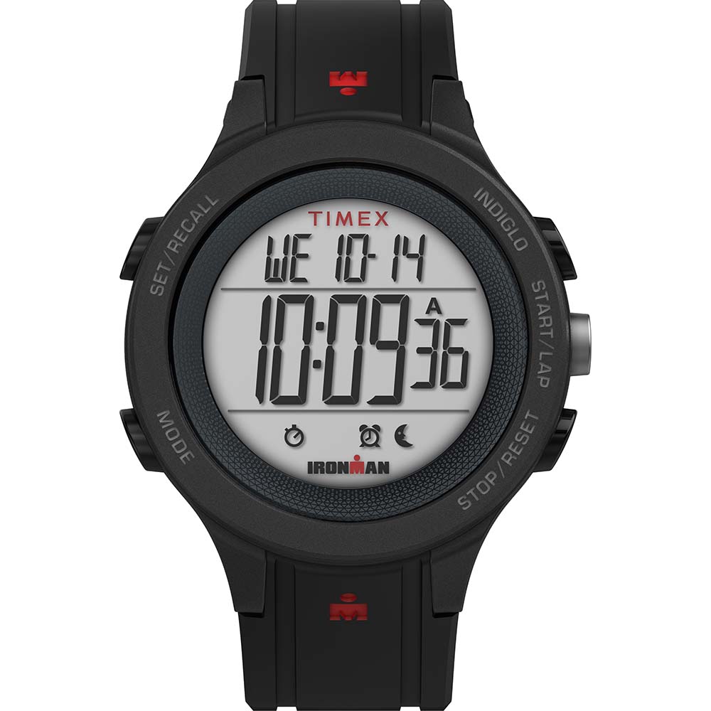 Timex IRONMAN T200 42mm Watch - Silicone Strap - Black/Red TW5M46400
