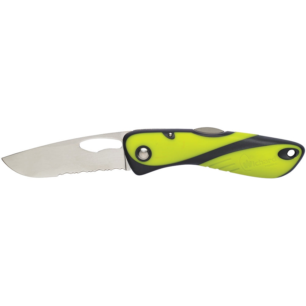 Wichard Offshore Knife - Single Serrated Blade - Fluorescent 10112