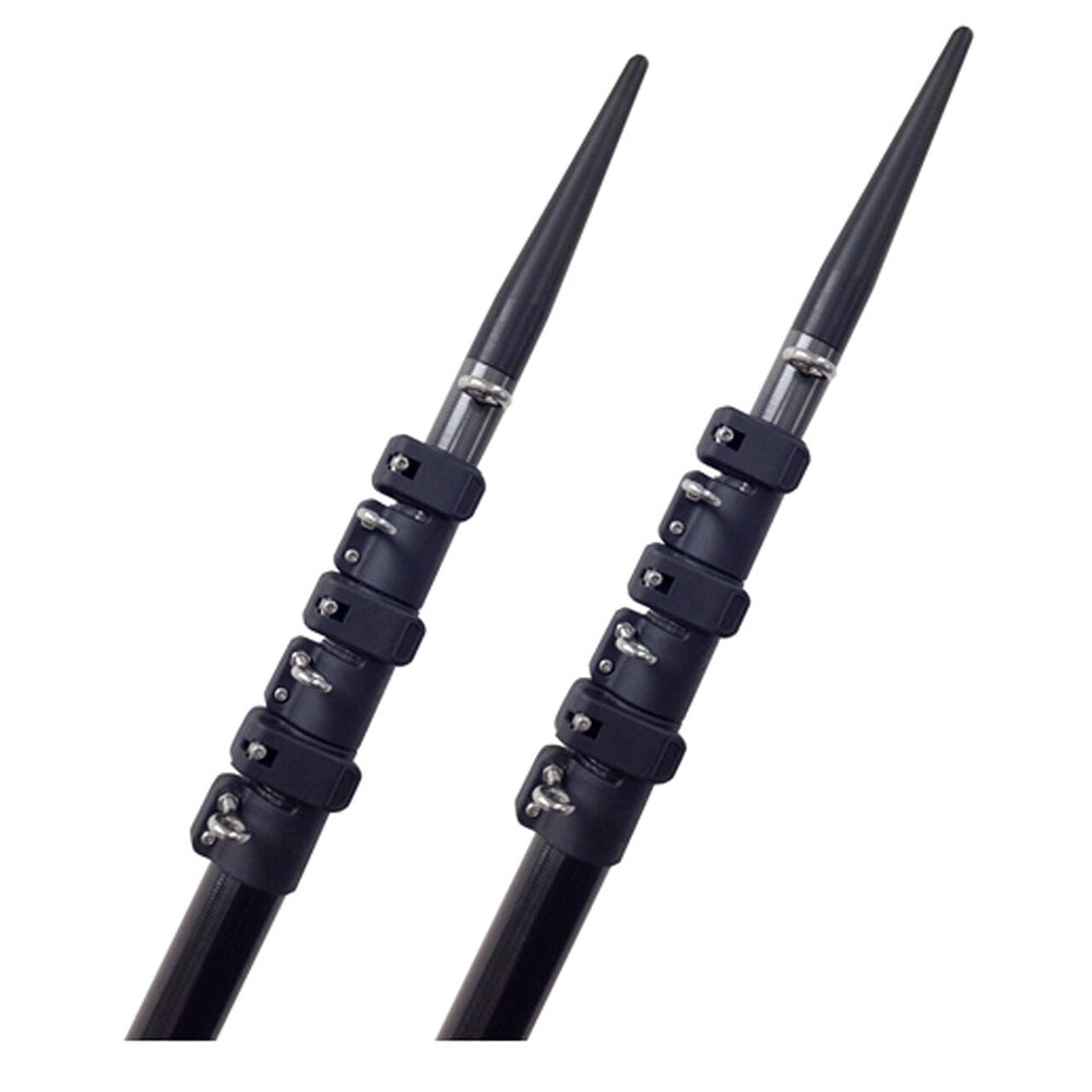 Lee CT3916-9002 &#39;s Tackle 16&#39; Telescoping Carbon Fiber Outrigger Poles Sved f/TACO Bases
