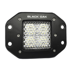 Black Oak Pro Series 2" Flush Mounted Diffused Light - Black 2D-FPOD10CR