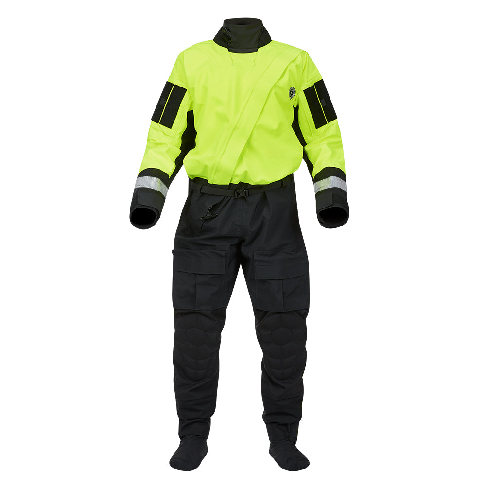 Mustang Sentinel Series Water Rescue Dry Suit - Fluorescent Yellow Green-Black - XXL Long MSD62403-251-XXLL-101